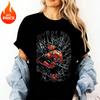 2026 New SpiderUnisex Unisexs and Womens Summer Loose TShirt Retro Casual Unisexs and Womens ShortSleeved TShirt