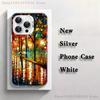 L-Leonid A-Afremov Oil Painting Phone Case iPhone 17,16,15,14,13,12,11,Pro,Max,Plus,Mini,XS,SE Anti Fall White Matte Hard Bumper