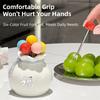 Rustproof Fu Bag-shaped Fruit Fork Set Anti-scald Blessing Bag Fruit Fork Storage Set  Household