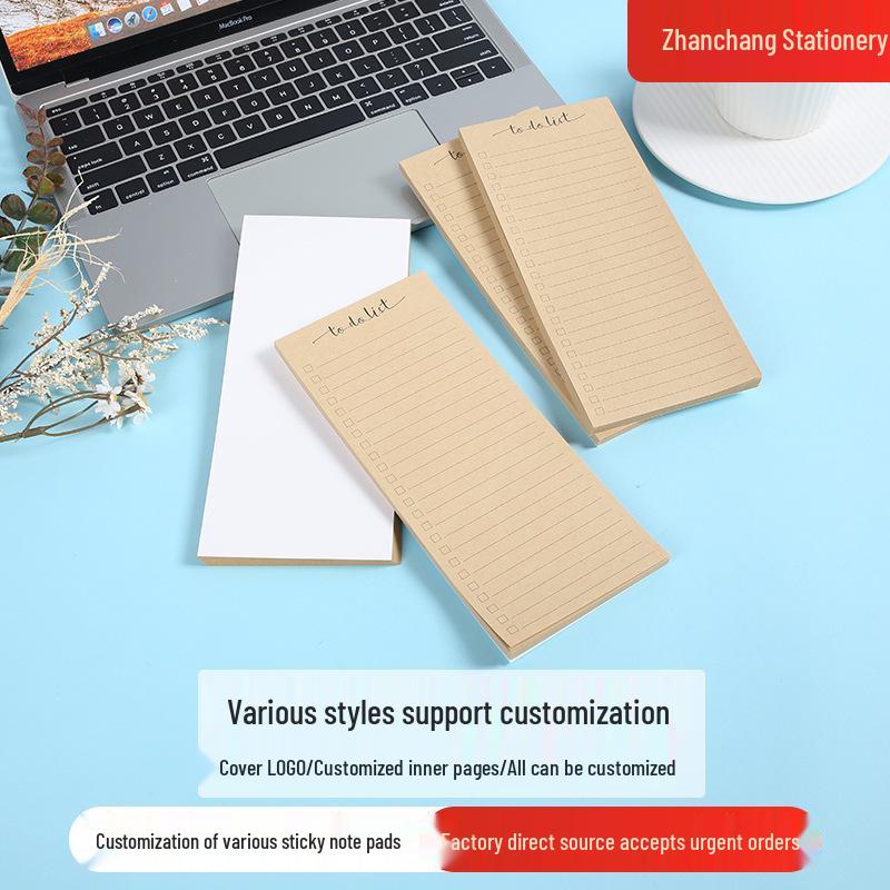 Cross-border Kraft Paper Long Sticky Notes Notepad: Student English Word Planner & Journal