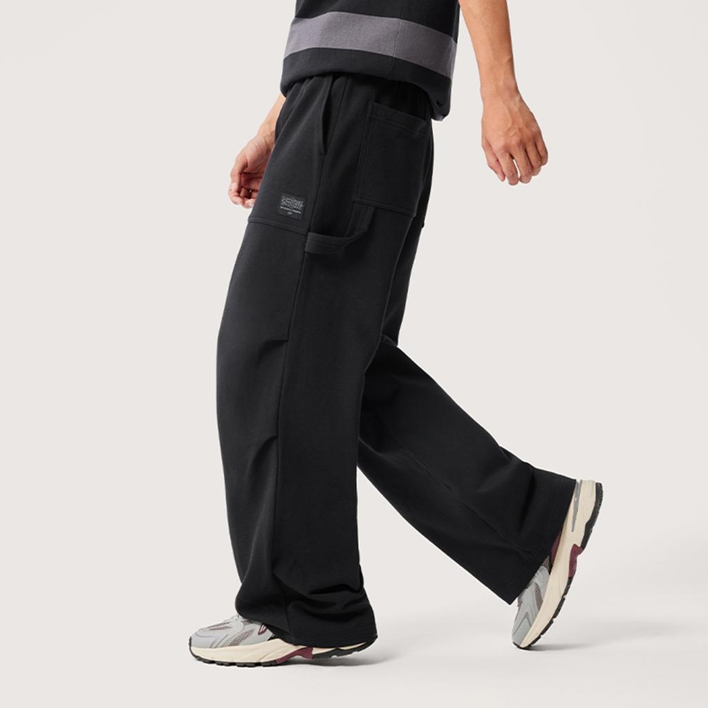 Li Ning Sports Life Collection Knitted Sweatpants Men's Black AKLV721-1
