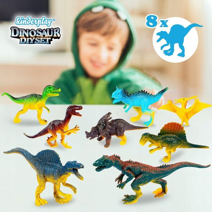 Coffret Dinosaures Avec Tapis Et Enclos, 72 Pièces - Kinderplay (KP6798)