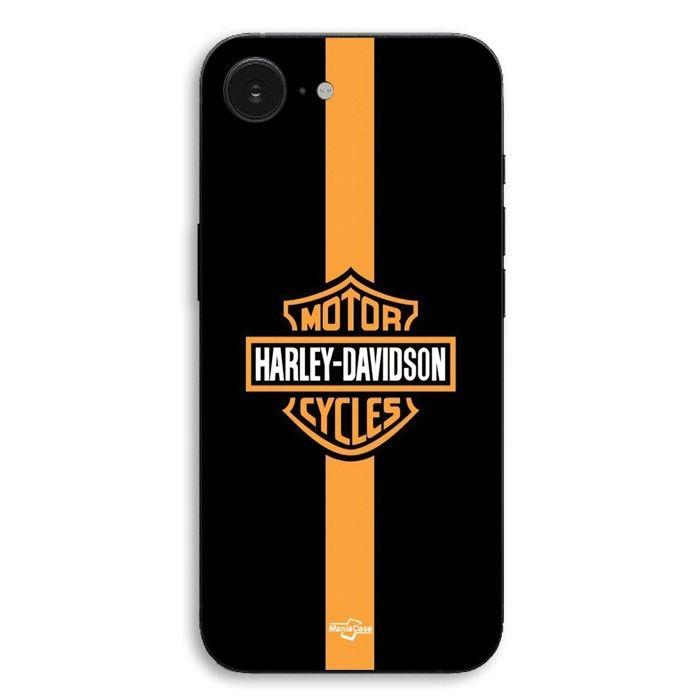 Handyhülle - MANIACASE - iPhone 17e - Silikon TPU - Schwarz - Harley Davidson Motorräder schwarz