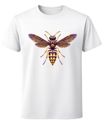 Ornate Wasp Insect Illustration T-Shirt Colourful Entomology Art Unisex Tee