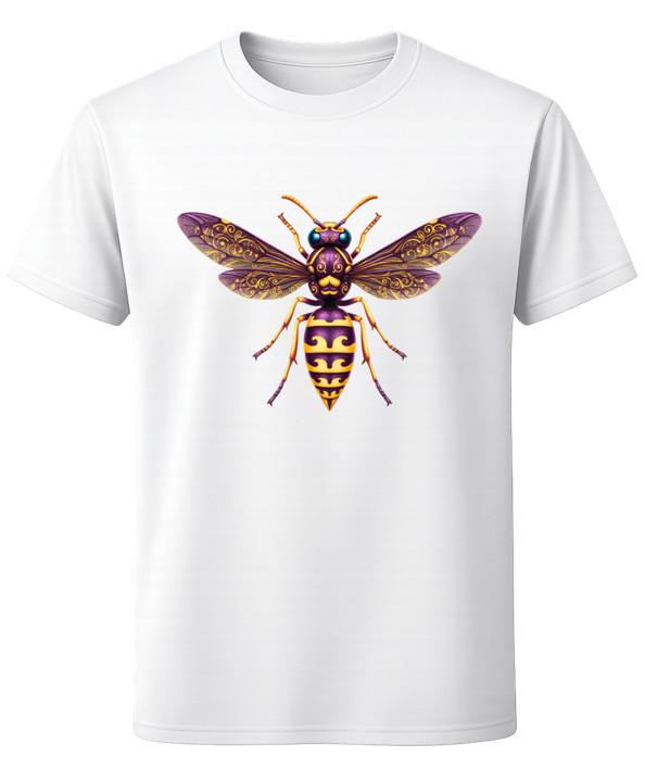 Ornate Wasp Insect Illustration T-Shirt Colourful Entomology Art Unisex Tee S разноцветный