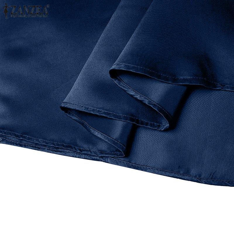 ZANZEA Damen Sommerkleid mit quadratischem Ausschnitt, ärmellos, A-Linie, langes Partykleid