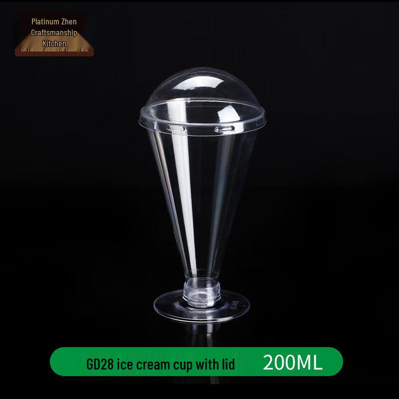 Disposable Plastic Pudding & Ice Cream Cups with Lids