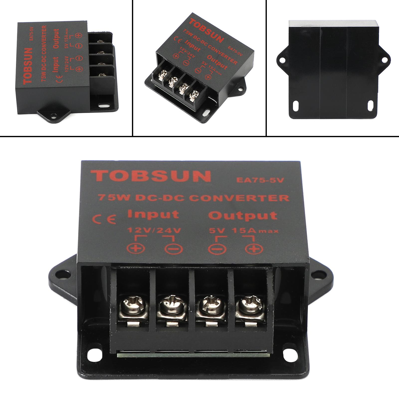 

DC 12V/24V Step Down To DC 5V 15A 75W Voltage Regulator Reducer Power Converter