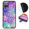 Mandala Texture Rose Flower Phone Case for Apple iPhone 16 17 Air 14 15 Pro Max Plus 16+ 16E 14+ ProMax Protective Cover