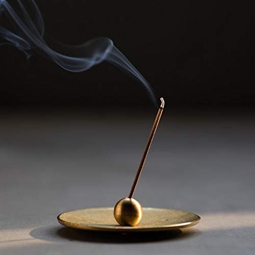 Washi paper Incense vessel set round tin [Nousaku wrapping] - -