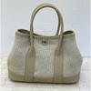 Garden Tote Bag Canvas Top Grain Leather Medium Casual Daily Commuter