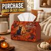 1pc Autumn Gothic Fest Tissue Box | Multi-Functional Halloween Napkin Dispenser, for Home And Halloween Car Decor Black Cat Tree Branch Bat, Stylish H