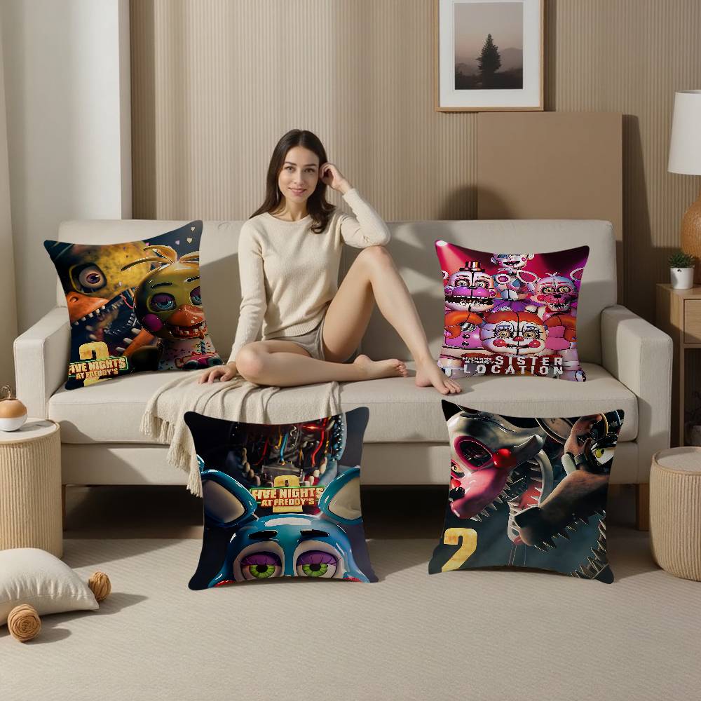 F-Fnaf F-Five-nights-At-Freddys Personalized Pillow Cover Kids Bedroom Wild Party Decor Pillowcase Kid Birthday Shower Gift