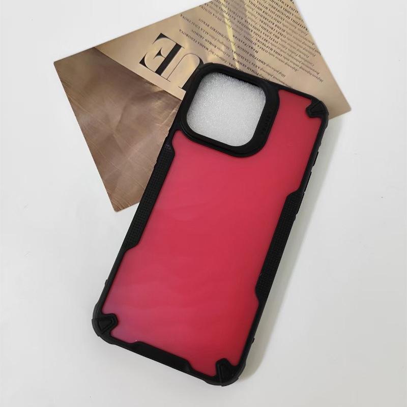 Anwendbar auf iPhone12 Handyhülle Hautgefühl 13/14 Armor Zwei-in-Eins 16pro Kontrastfarben PC+TPU Vollständig verpackte Hartschale