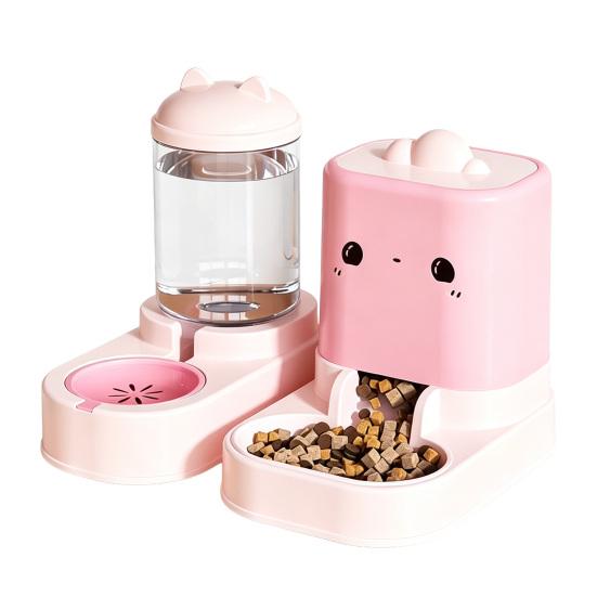 jijijing 2Pcs/Set Automatic Pet Feeders, Cat Food Feeder And Water Dispenser, Large Capacity Dispenser for Indoor Cats