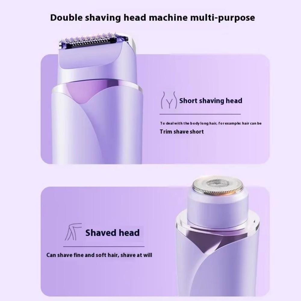 USB Rechargeable Electric Shaver Double Razor Head Women Hair Remover Bikini Trimmer  Legs Body