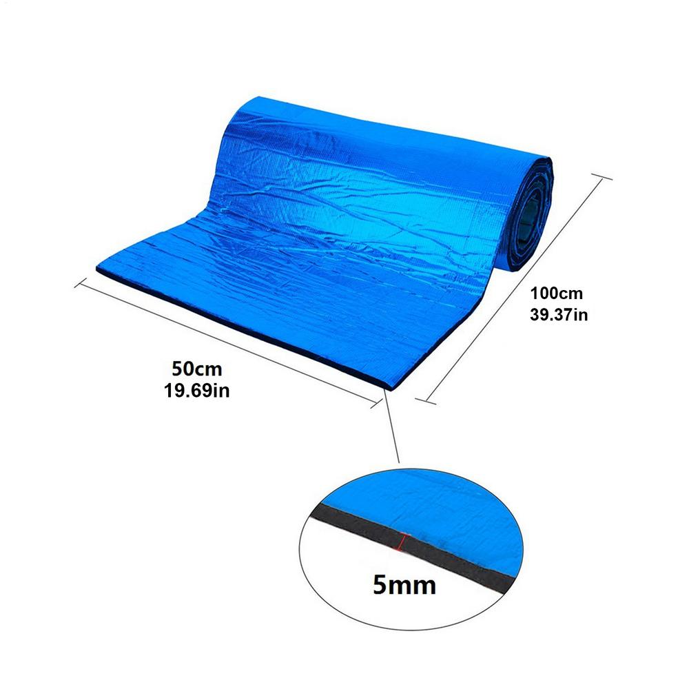 1x0.5m 2x0.5m Fireproof Heat And Sound Insulation Mat Aluminum Foil Self-adhesive Heat Insulation Mat Car Interior Accessories
