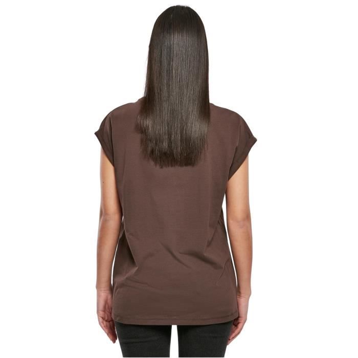 Women's Urban Classics Organic Extended Shoulder T-shirt - Brown - L