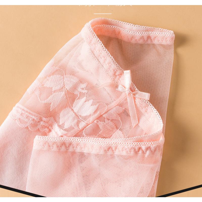 Damen-Unterwäsche, große Spitze, Damen-Unterwäsche, reine Baumwolle, antibakteriell, Fliege, hohe Taille, Kontraktionsdreieck, keine Spuren