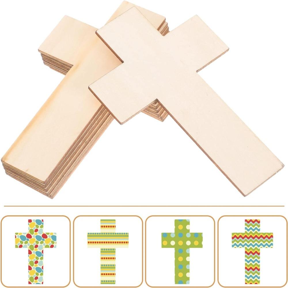 Cross Shaped Blank Wood Cutouts Unfinished Unfinished Wooden Pieces  DIY Arts Craft