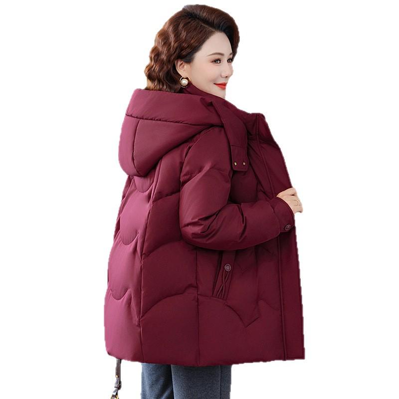 Trendy Women's Mid-Length Thickened Down Jacket - 2025 Winter Collection for Stylish Young Moms and Middle-Aged Women