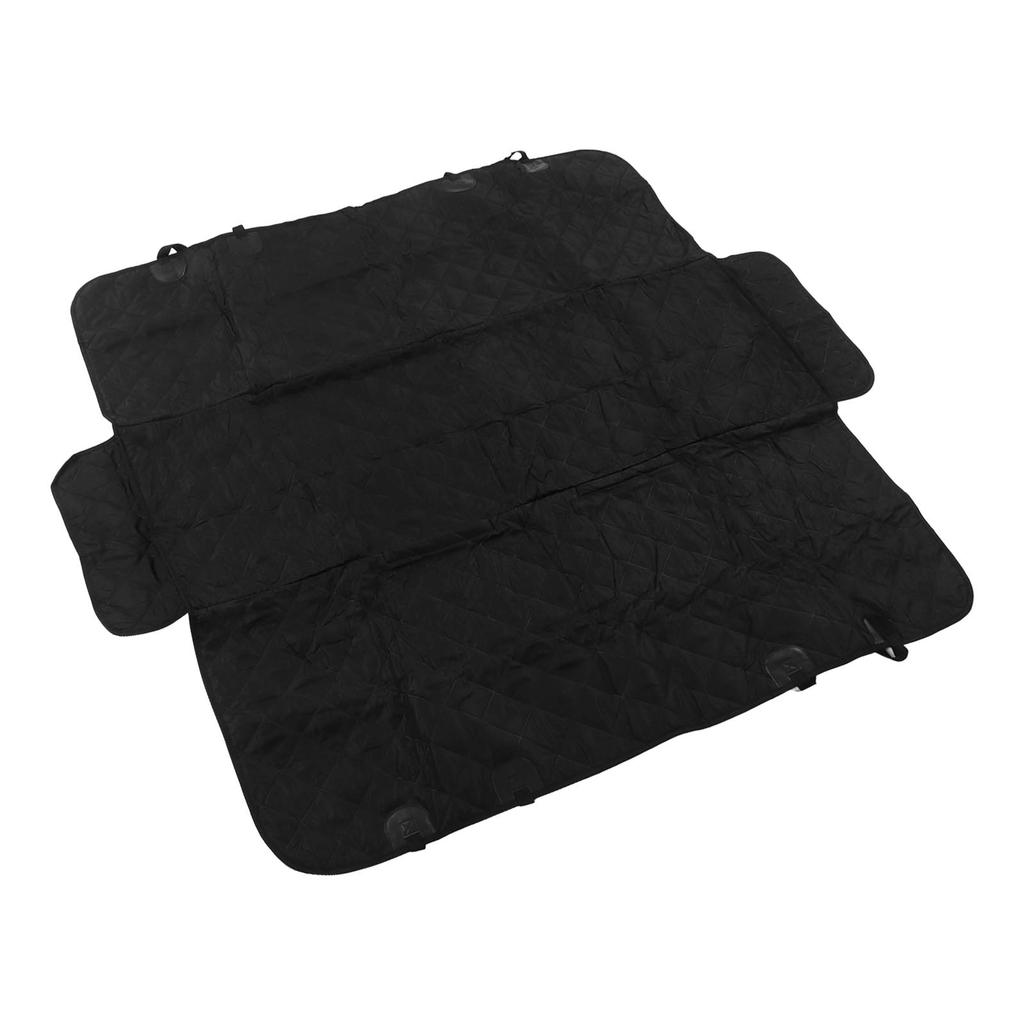 Back Seat Extender Foldable Dog Car Seat Cover Waterproof Black Pet Bridge Platform