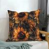 Car Decoration Pillow Cover Sunflower Print Pillowcase Home Decoration Floral Landscape Sofa Cushion Cover