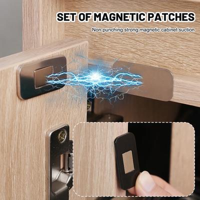 Magnetic Cabinet Door Catches Strong Self Adhesive Invisible Magnets Closet Furniture Cupboard Drawer Door Hidden Closer Stop