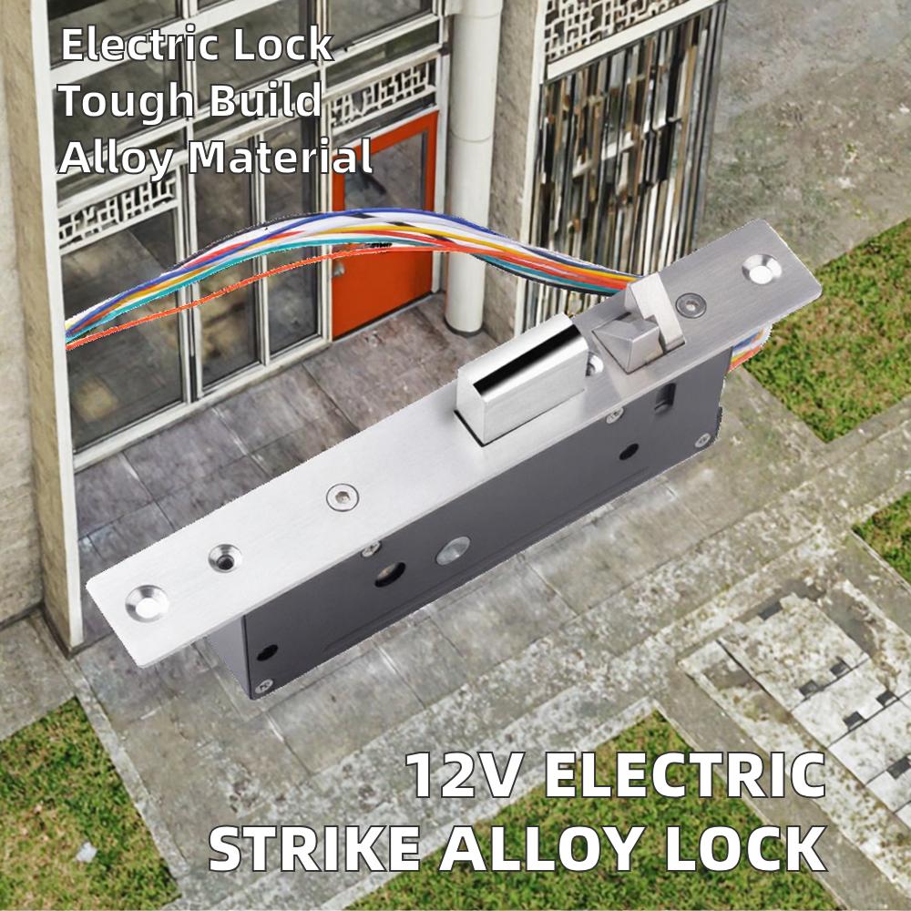 12V Electric Strike Lock with Aluminum Alloy Embedded High-tech Product Category Electric Solenoid Locks