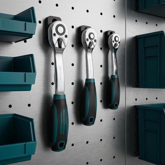 1/3Pcs Wrench Storage Rack Quick Access Professional Wrench Mount Impact-Resistant Ratchet
