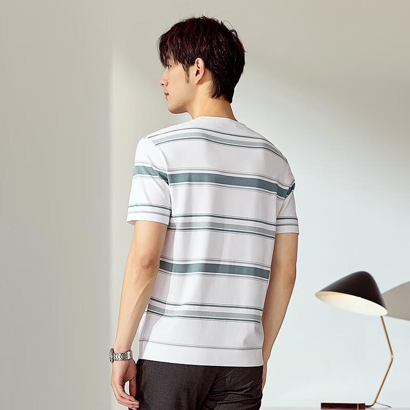Septwolves Men s Striped Elastic Round Neck T-Shirt M 6630₽