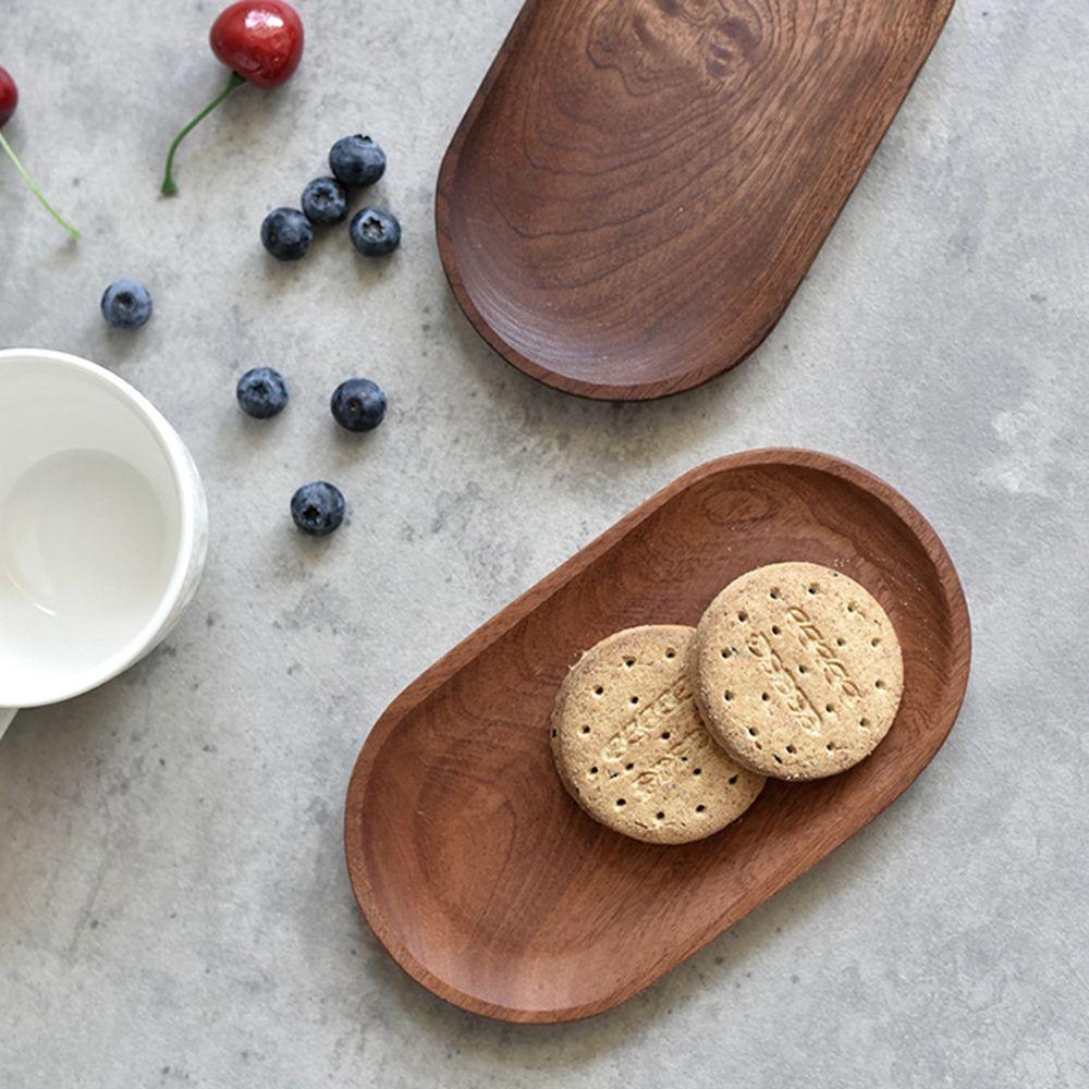 Bread Dessert Wooden Tray Tableware Dried Fruit Food Dish Wooden Plate Snack Plate Serving Tray