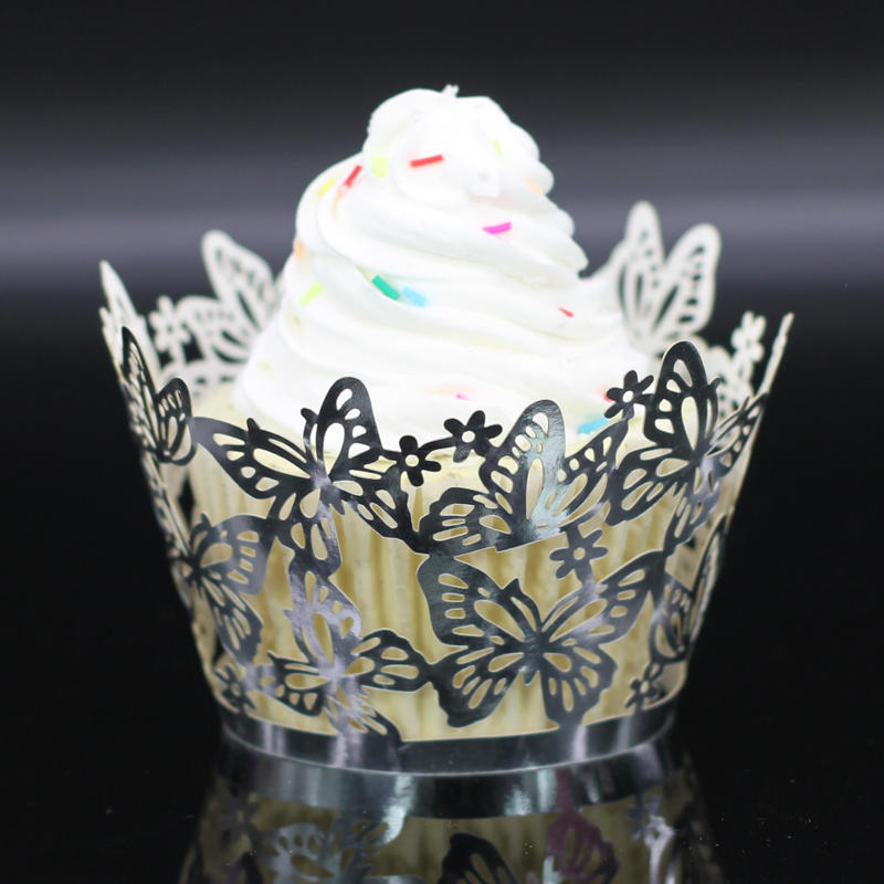 50pcs Fluture Tort Muffin înveliş Cupa Cupcake Linie Caz Nunta De