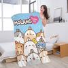 Cute M-molangs Microfiber Printed Beach Towel Mountain Climbing Yoga Beach Swimming Running Absorbent Soft Towel