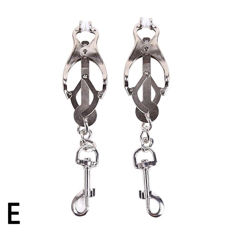 Adjustable Clitoris Nipples Clamps Sexy Labia Breast Massager Stimulate Flogger Adult Games Slaves Accessories Sexy Toys