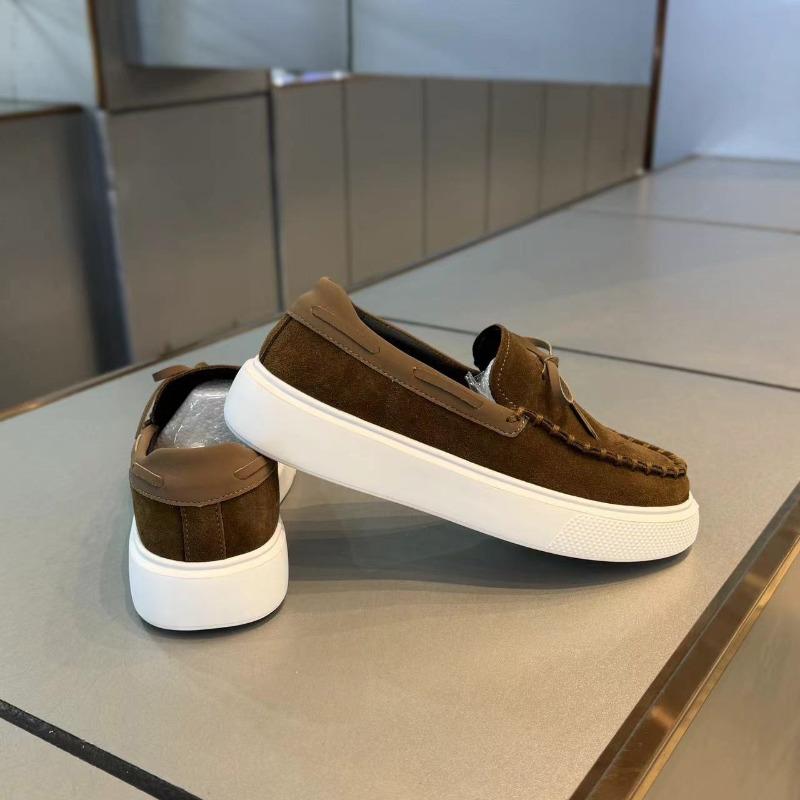 Brand Men's Shoes Retro Suede Leather Casual Shoe Luxury Designer Loafers Platform Driving Shoes for Men Dress Shoes Moccasins