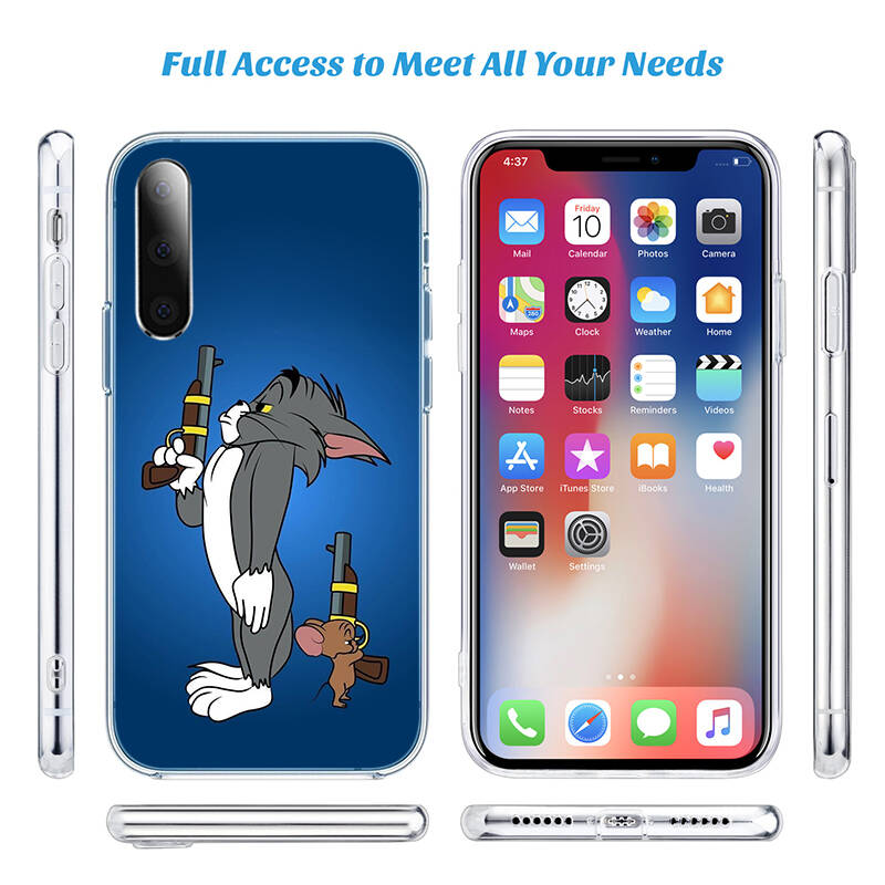 Cute Tom and Jerry Phone Case for Motorola Edge 20 30 S30 40 50 Fusion Lite Plus Pro Ultra Neo One Action Zoom Hyper Power Macro Vision