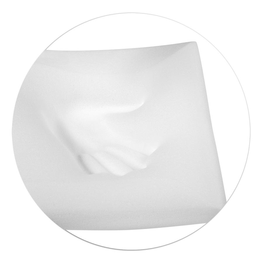 Orthopedic Flat Thermoplastic Memory Pillow + Zippered Case