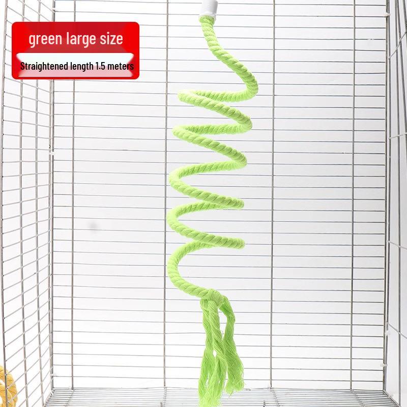 Parrot Climbing Toy: Cotton Rope Swing & Hanging Bridge for Budgies & Cockatiels - Chewable Bird Stand