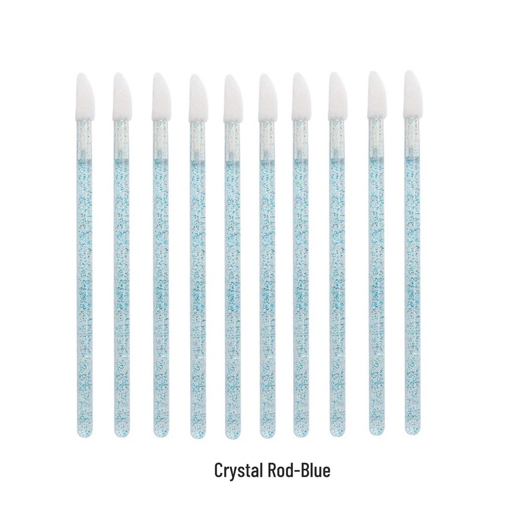 50pcs Crystal Lip Brush Set: Portable Lipstick & Gloss Applicators