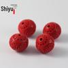 Imitation Cinnabar Carved Blessing Beads DIY Bracelet and Keychain Set