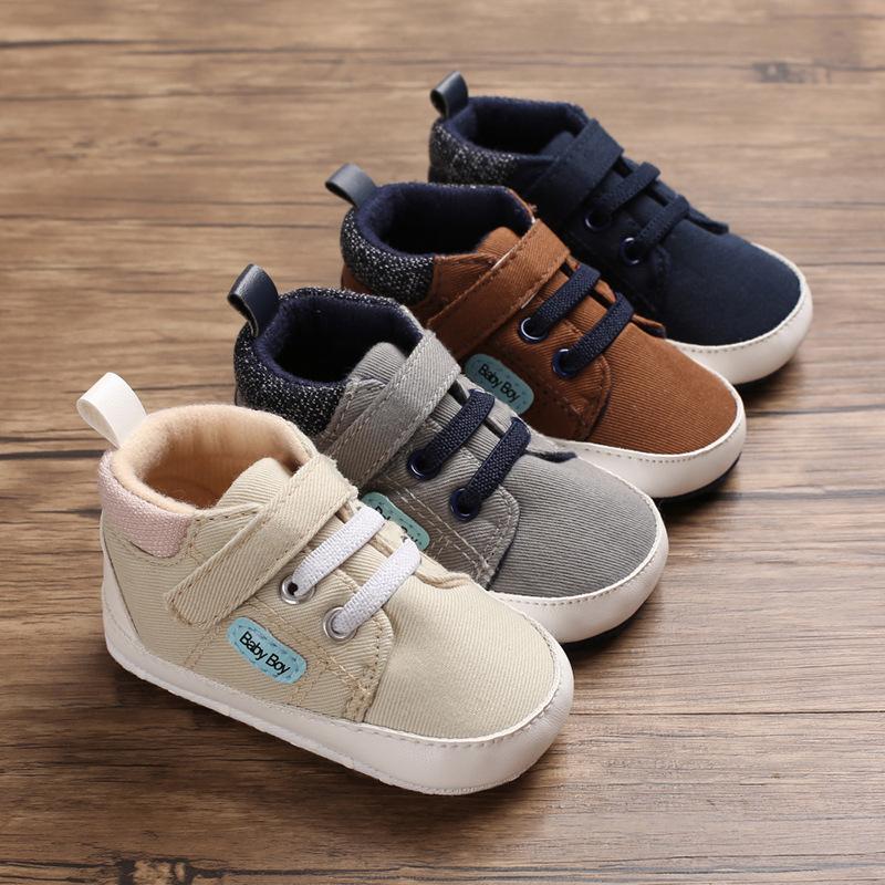 Spring & Autumn Soft Sole Canvas Baby Walking Shoes (0-1 Year, Non-Slip)