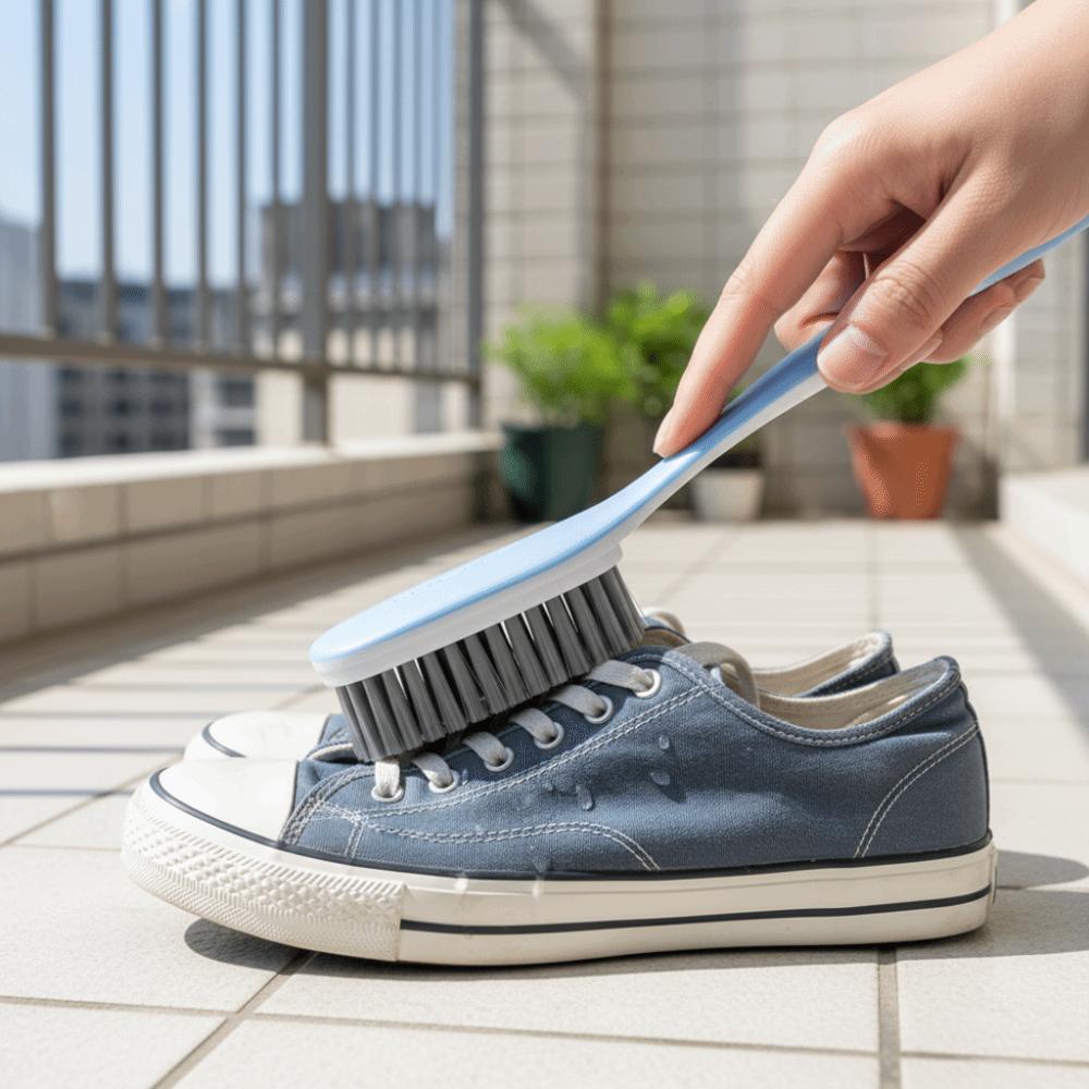 Portable Laundry Stain Scrubber Soft Bristle Long Handle Cleaning Brush Set Dense Bristle Shoe Scrubbing Brush Bathroom