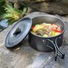 Outdoor Tableware Equipment with Storage Bag Portable Cookware Equipment Foldable Spoon/Fork/Knife for Hiking Picnic