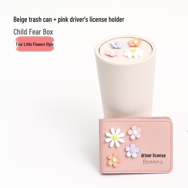 Mini Car Trash Can & Cup Holder – Cute & Creative Interior Storage