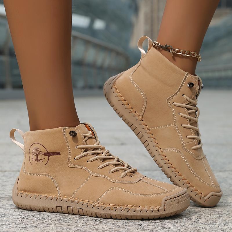 Women's Microfiber Casual Shoes Fashion Men's Driving Shoes Men's Lace Up Flat Shoes Comfortable Loafers