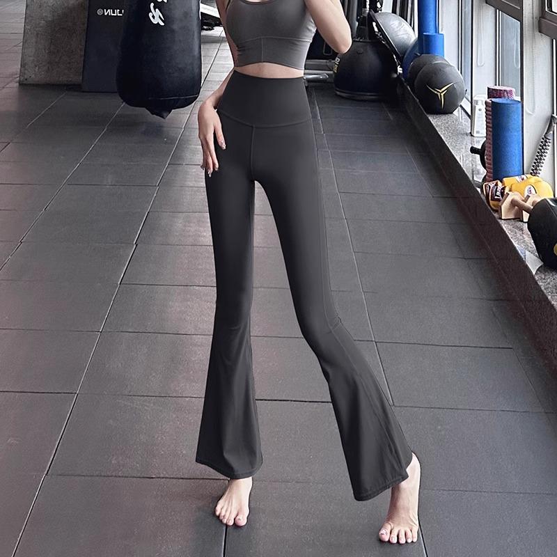 

Женские утягивающие брюки для йоги с высокой посадкой - Эластичные, дышащие, фитнес-брюки широкие от бедра Small