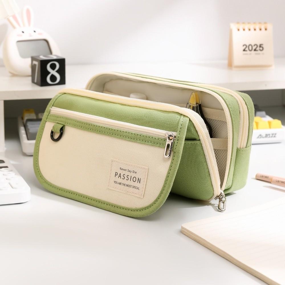 Korean Style Pen Bag Simple Design Flap School Bag New Pencil Case  Student Use School Supplies