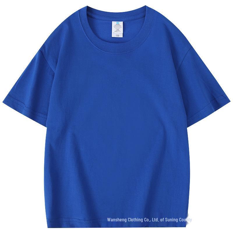 Custom Kids' Short Sleeve Cotton T-shirt for Kindergarten Uniform with Round Neck - Parent-Child Matching Tee