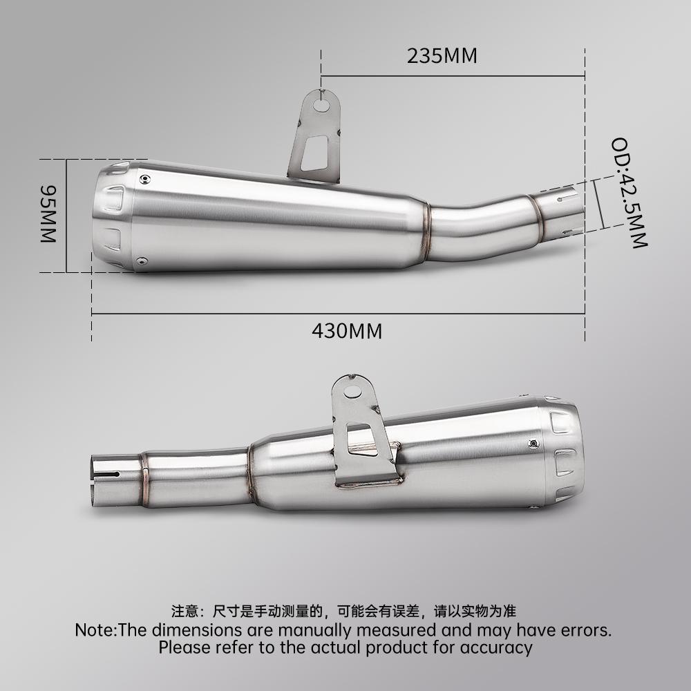 Motorcycle Exhaust Modify Stainless Adapter Middle Pipe Connect Muffler For CFMOTO 450SR 450SS 450 SR SS 2022-2025